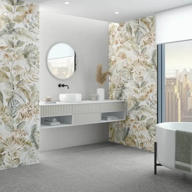 Lifefull Snow White Anti Slip Porcelain Wall and Floor Tile