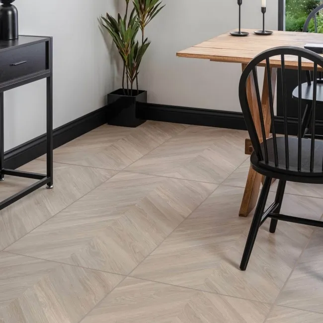 Loire Maple Matt Chevron Wood Effect Porcelain Floor Tile