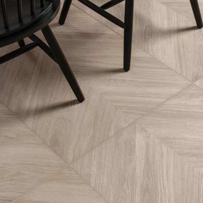 Loire Maple Matt Chevron Wood Effect Porcelain Floor Tile
