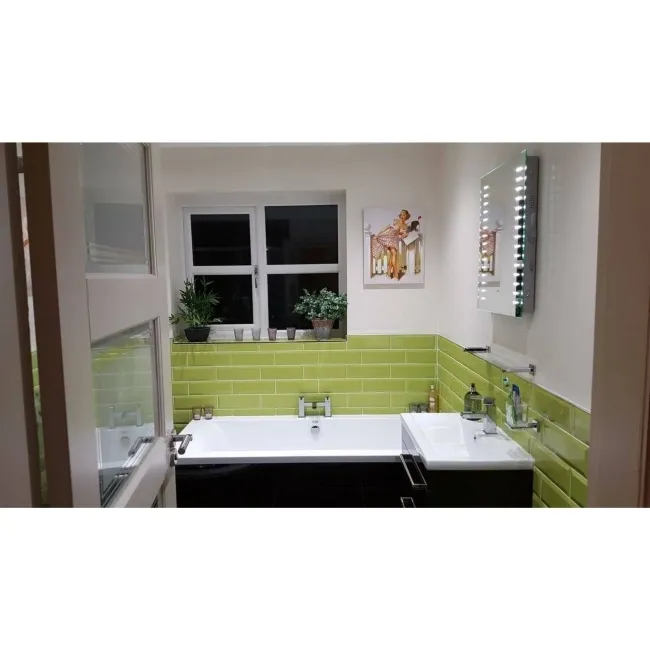 Lime Green Gloss Wall Metro Tiles