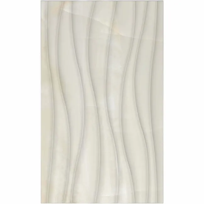 Naza Beige Wave Decor Onyx Marble Effect Matt Wall Tile