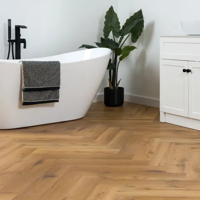 Paris Classic Oak Herringbone Luxury Click Vinyl Flooring 5mm
