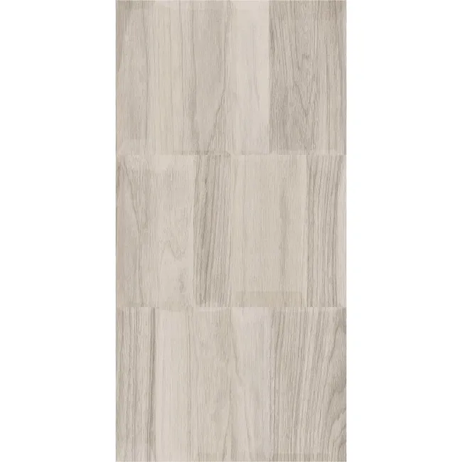 Nogal Block Decor Grey Wood Effect Matt Ceramic Wall Tile