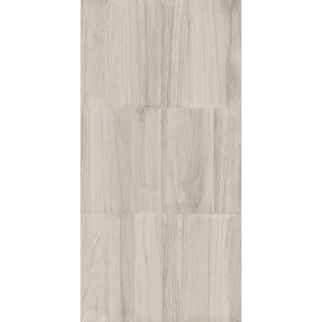 Nogal Block Decor Grey Wood Effect Matt Ceramic Wall Tile