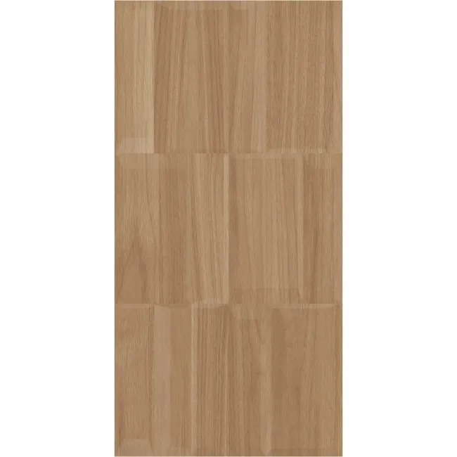 Nogal Block Decor Brown Wood Effect Matt Ceramic Wall Tile