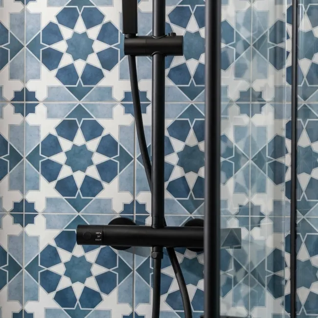 Rabat Blue Pattern Matt Ceramic Floor Tile