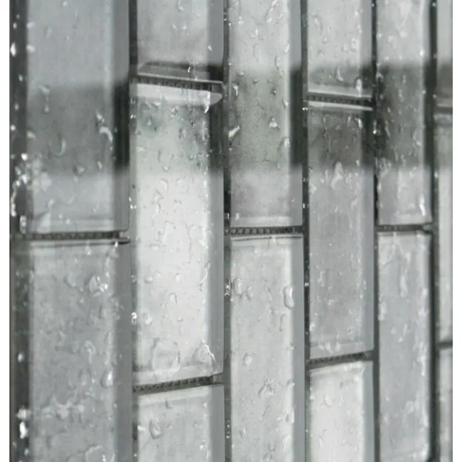 Raindrop Grey Glass Mosaic 300x300
