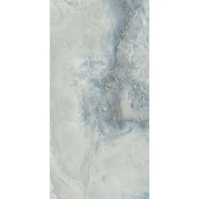 Scarlet Blue Onyx Marble Effect Polished Porcelain Tile