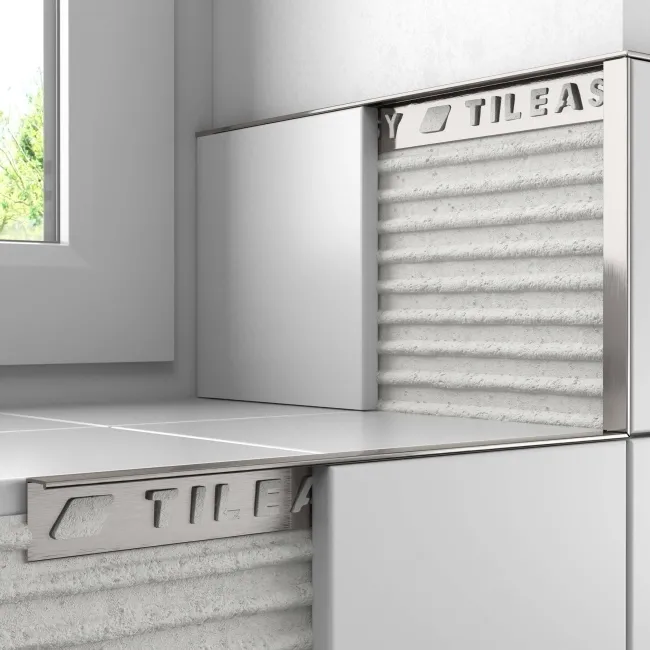 12mm Stainless Steel Effect Square Edge Metal Trim