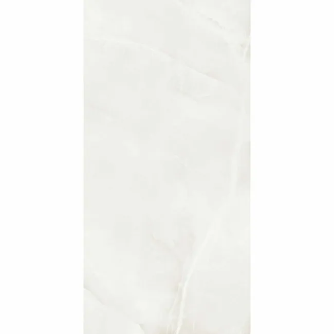 The Room White Onyx Marble Effect Matt Porcelain Wall and Floor Tile