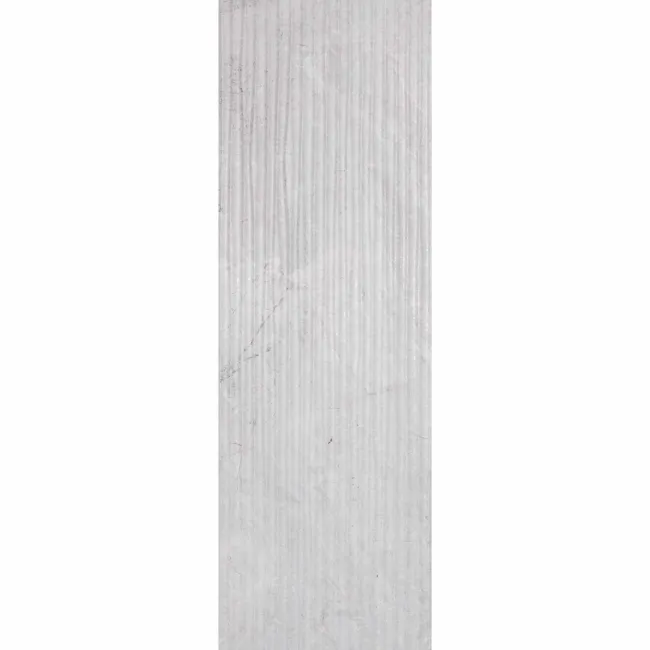 Tuscan Light Grey Embossed Decor Stone Effect Matt Ceramic Wall Tile