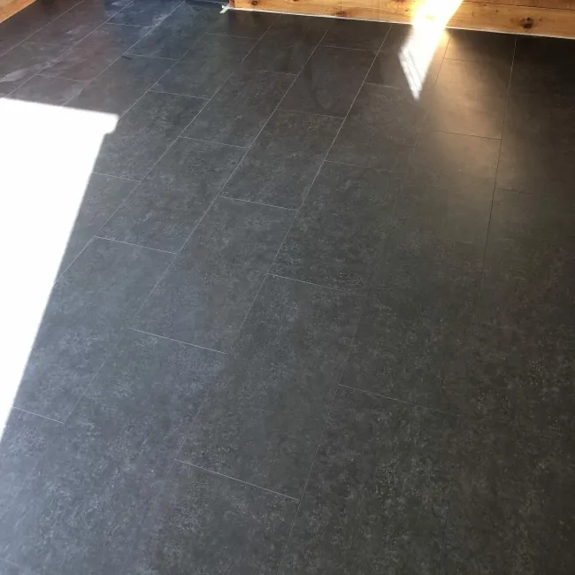 Concrete Effect Anthracite Tile Luxury Click Vinyl Flooring 5mm