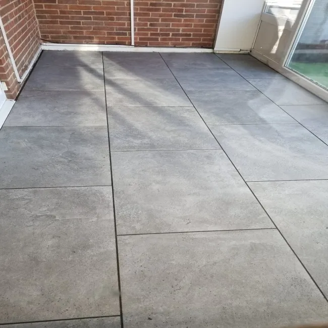 Merlot Graphite Slate Effect Large Outdoor Porcelain Slab Tile