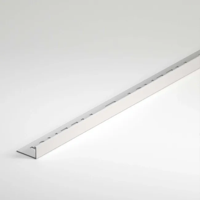 8mm White Square Edge Plastic Trim
