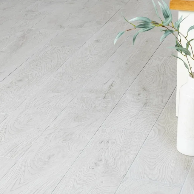 Yukon Light Grey Oak Wood Effect Matt Porcelain Floor Tile
