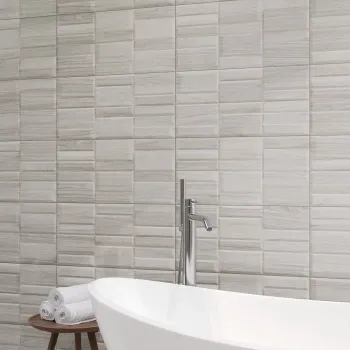 Nogal Block Decor Grey Wood Effect Matt Ceramic Wall Tile