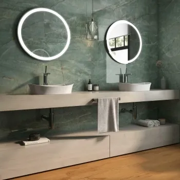 Roca Topazio Green Marble Effect Polished Porcelain Wall & Floor Tile