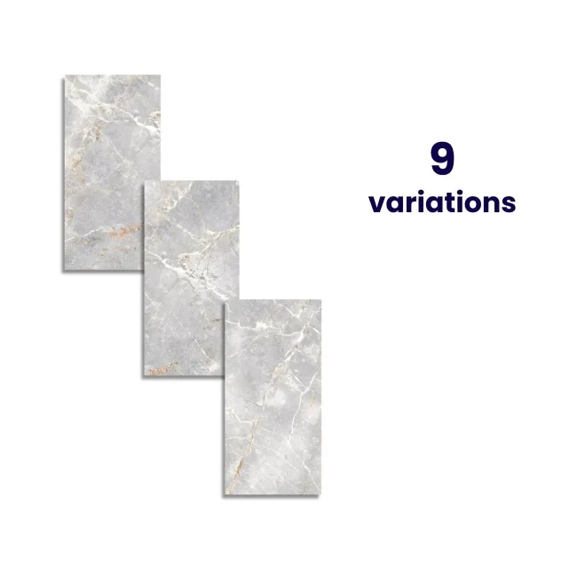 Harmony Light Grey Marble Effect Matt Porcelain Tile