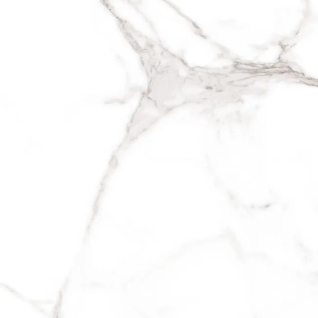 Carrara White Gloss Marble Effect Ceramic Floor Tile 