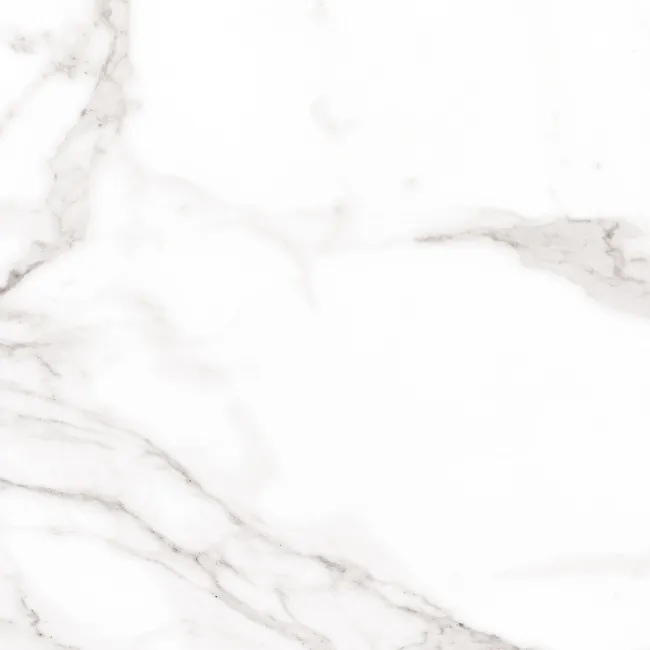 Carrara White Gloss Marble Effect Ceramic Floor Tile 