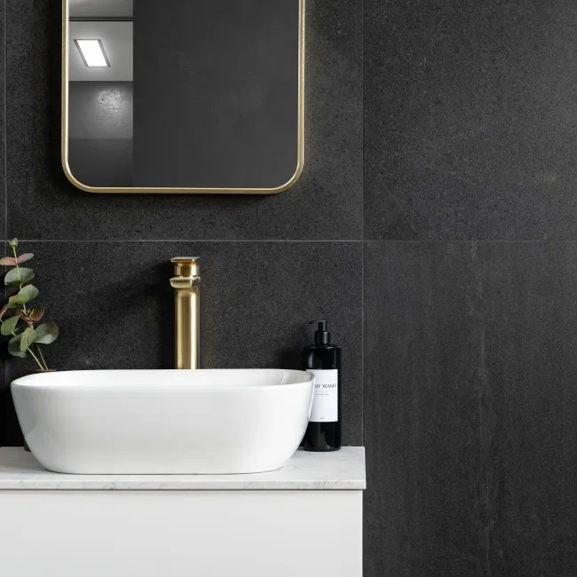 Galaxy Night Black Stone Effect Semi Polished Porcelain Wall and Floor Tile