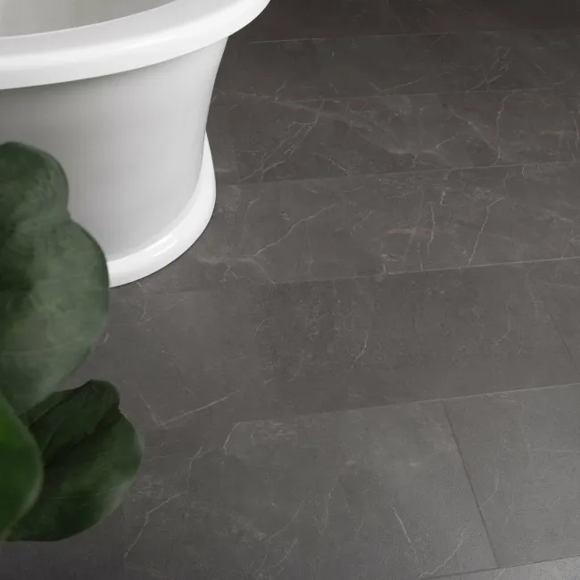 Galicia Anthracite Marble Tile Luxury Click Vinyl Flooring 5mm