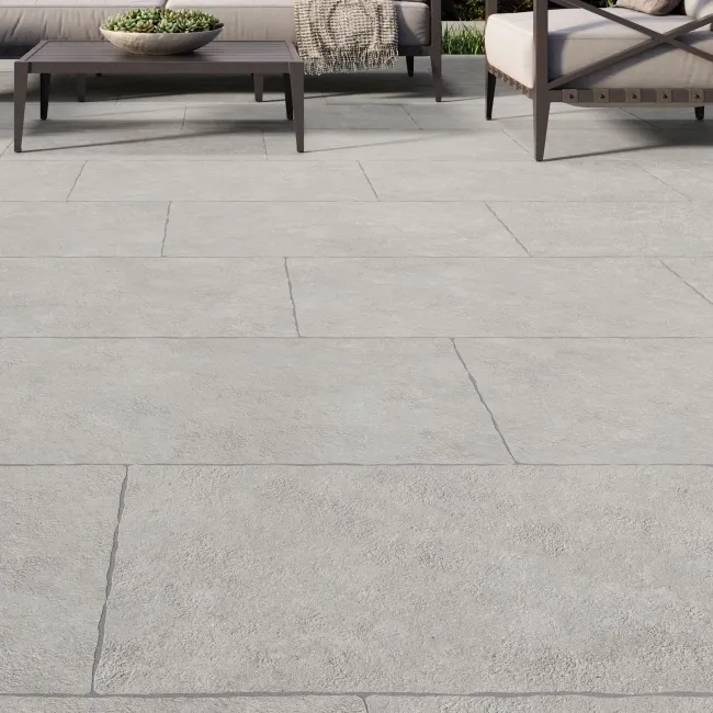Mineral Grey Rustic Edge Stone Effect Porcelain Outdoor Slab