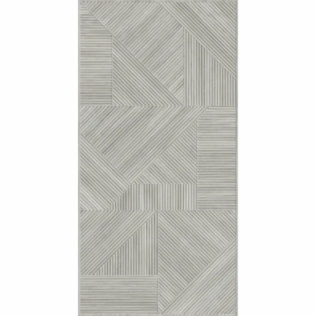 Nantes Grey 3D Wood Panel Effect Wall Tile