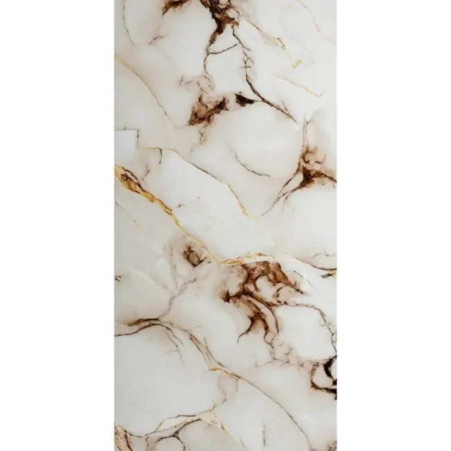 Napoli Bronze White Marble Effect Polished Porcelain Tile