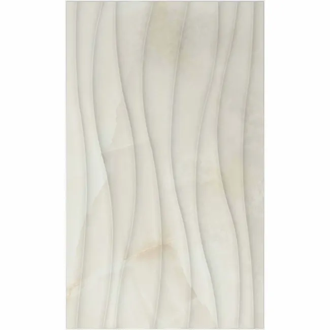 Naza Beige Wave Decor Onyx Marble Effect Matt Wall Tile