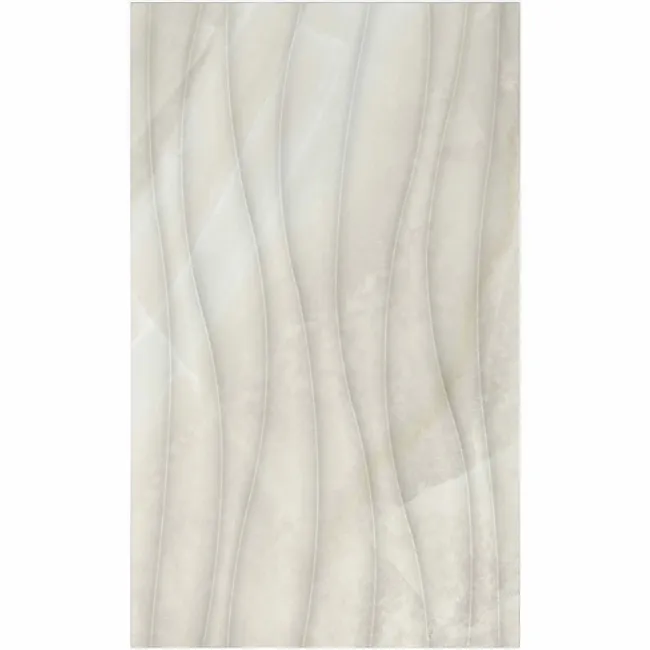 Naza Beige Wave Decor Onyx Marble Effect Matt Wall Tile
