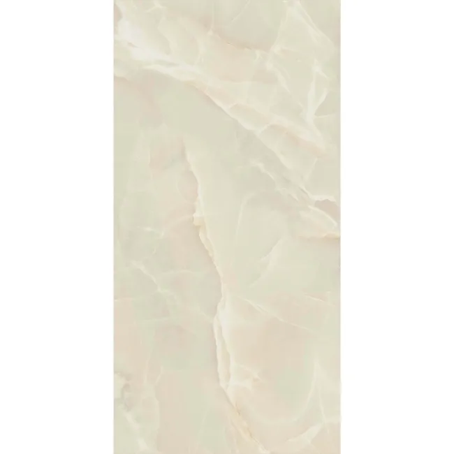 Onyx Marble Effect Cream Polished Porcelain Wall and Floor Tile