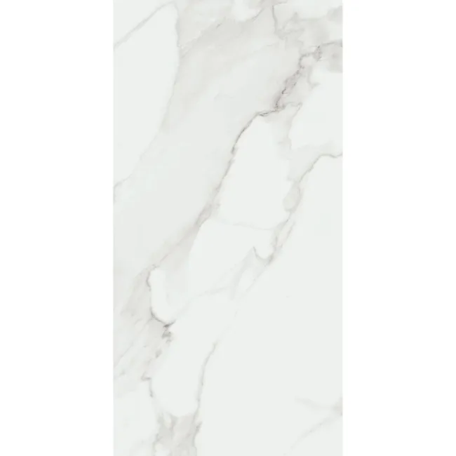 Lumiere White Marble Effect Large Matt Vitrified Ceramic Tile
