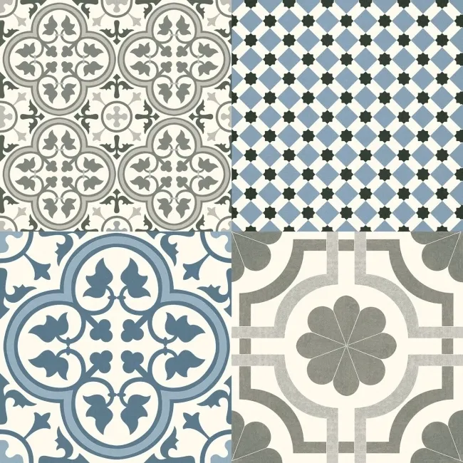 Windsor Multi Patterned Matt Porcelain Wall and Floor Tile