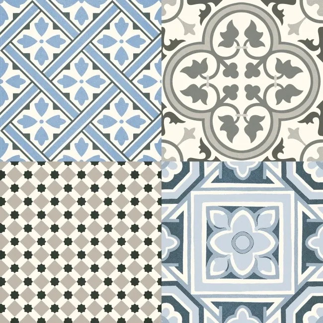 Windsor Multi Patterned Matt Porcelain Wall and Floor Tile