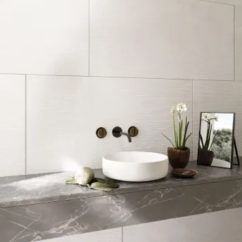 Precious White Linea Decor Onyx Marble Effect Matt Porcelain Tile