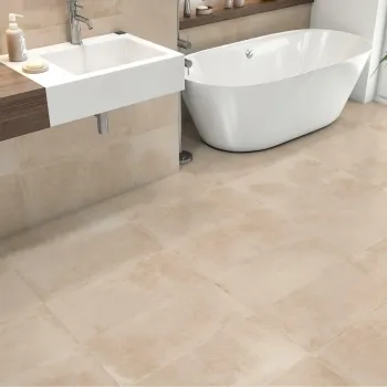 Maddox Cream Concrete Effect Matt Porcelain Wall and Floor Tile
