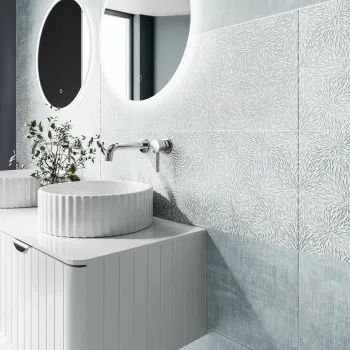 Tapiz Floral Decor Blue Matt Ceramic Wall Tile