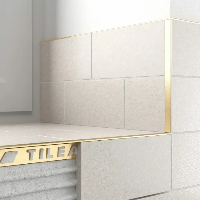 10mm Matt Gold Square Edge Trim