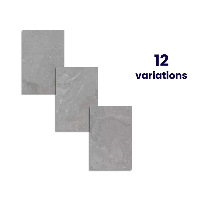 Kayrak Grey Slate Effect Matt Porcelain Wall and Floor Tile