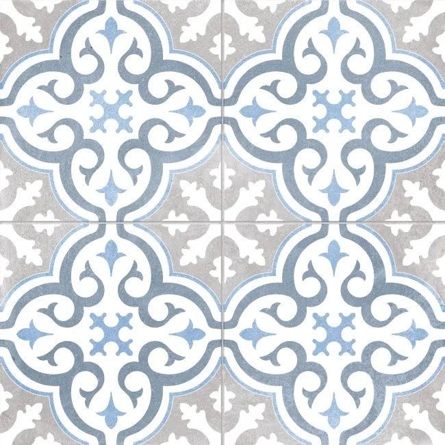 Canterbury Blue Patterned Matt Ceramic Wall & Floor Tile