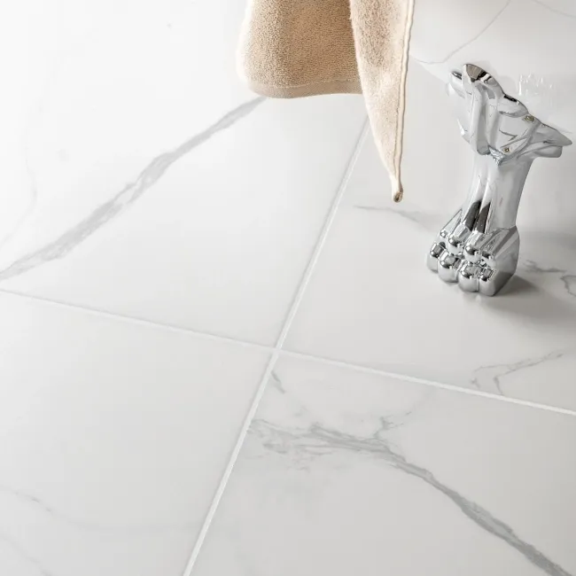 Carrara White Matt Marble Porcelain Floor Tile