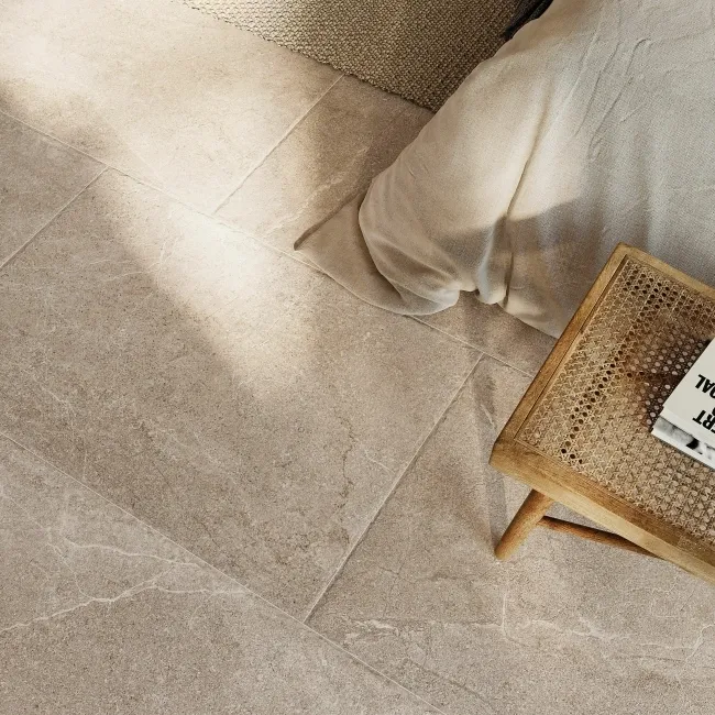 Lucca Flagstone Beige Chiselled Stone Effect Porcelain Tile