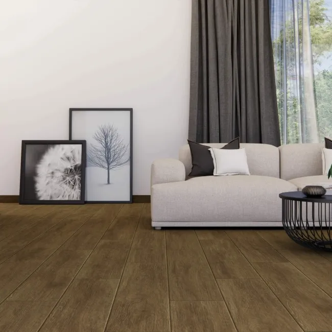 Trunk Dark Oak Wood Effect Anti Slip Porcelain Floor Tile