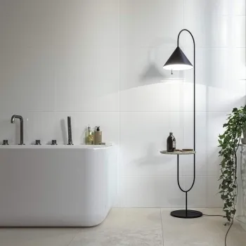 Flat White Matt Ceramic Wall Tile - 300x600