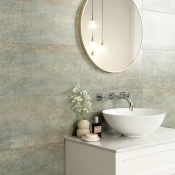 Oxide Green Concrete Effect Matt Ceramic Wall Tile