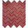 Chapel Herringbone Red Mixed Mosaic