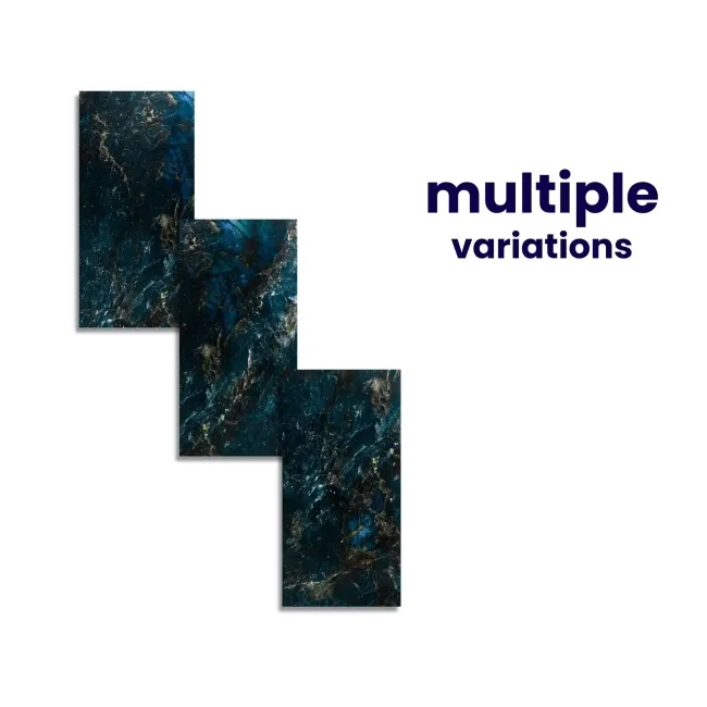 Sky Blue Marble Effect Polished Porcelain Wall and Floor Tile