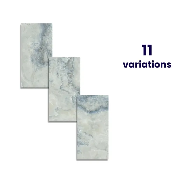 Scarlet Blue Onyx Marble Effect Polished Porcelain Tile