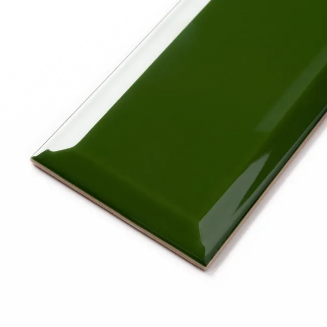 Metro Bevelled Victorian Green Gloss Ceramic Wall Tile